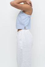 Load image into Gallery viewer, KUWALLA MONTREAL x Blue Striped Cotton-Blend Cropped Tank (XS, S)