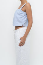 Load image into Gallery viewer, KUWALLA MONTREAL x Blue Striped Cotton-Blend Cropped Tank (XS, S)