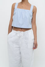 Load image into Gallery viewer, KUWALLA MONTREAL x Blue Striped Cotton-Blend Cropped Tank (XS, S)