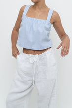 Load image into Gallery viewer, KUWALLA MONTREAL x Blue Striped Cotton-Blend Cropped Tank (XS, S)