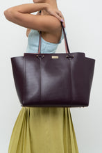 Load image into Gallery viewer, KATE SPADE x Plum Leather Oversized Purse