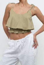 Load image into Gallery viewer, Modern x Sage Cotton Cinched Crop Tank (XS, S)