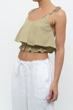 Load image into Gallery viewer, Modern x Sage Cotton Cinched Crop Tank (XS, S)