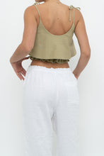 Load image into Gallery viewer, Modern x Sage Cotton Cinched Crop Tank (XS, S)