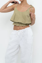 Load image into Gallery viewer, Modern x Sage Cotton Cinched Crop Tank (XS, S)