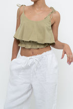 Load image into Gallery viewer, Modern x Sage Cotton Cinched Crop Tank (XS, S)