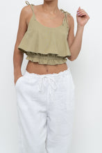 Load image into Gallery viewer, Modern x Sage Cotton Cinched Crop Tank (XS, S)