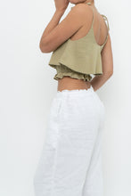 Load image into Gallery viewer, Modern x Sage Cotton Cinched Crop Tank (XS, S)
