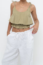 Load image into Gallery viewer, Modern x Sage Cotton Cinched Crop Tank (XS, S)