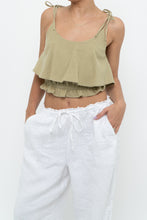 Load image into Gallery viewer, Modern x Sage Cotton Cinched Crop Tank (XS, S)