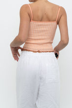 Load image into Gallery viewer, WILFRED x Orange Gingham Cropped Fitted Tank (XS)