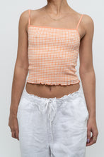 Load image into Gallery viewer, WILFRED x Orange Gingham Cropped Fitted Tank (XS)