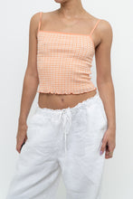 Load image into Gallery viewer, WILFRED x Orange Gingham Cropped Fitted Tank (XS)