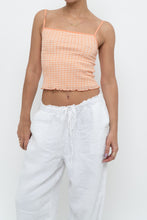 Load image into Gallery viewer, WILFRED x Orange Gingham Cropped Fitted Tank (XS)