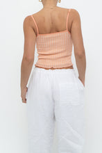 Load image into Gallery viewer, WILFRED x Orange Gingham Cropped Fitted Tank (XS)