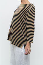Load image into Gallery viewer, Vintage x RALPH LAUREN Beige, Black Linen Striped Knit Sweater (XS-L)