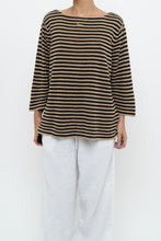 Load image into Gallery viewer, Vintage x RALPH LAUREN Beige, Black Linen Striped Knit Sweater (XS-L)