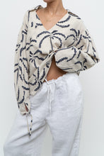 Load image into Gallery viewer, SIXXTA PALM x Palm Tree Patterned Linen Blouse (XS-L)