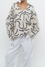 Load image into Gallery viewer, SIXXTA PALM x Palm Tree Patterned Linen Blouse (XS-L)