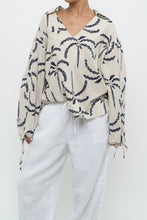 Load image into Gallery viewer, SIXXTA PALM x Palm Tree Patterned Linen Blouse (XS-L)