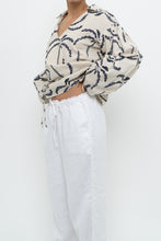 Load image into Gallery viewer, SIXXTA PALM x Palm Tree Patterned Linen Blouse (XS-L)