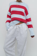 Load image into Gallery viewer, BANANA REPUBLIC x Baby Blue, Pink Cotton Striped Cotton Chunky Sweater (XS-L)