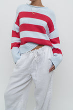 Load image into Gallery viewer, BANANA REPUBLIC x Baby Blue, Pink Cotton Striped Cotton Chunky Sweater (XS-L)