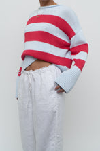Load image into Gallery viewer, BANANA REPUBLIC x Baby Blue, Pink Cotton Striped Cotton Chunky Sweater (XS-L)