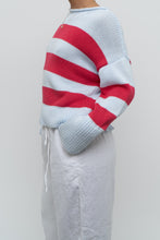 Load image into Gallery viewer, BANANA REPUBLIC x Baby Blue, Pink Cotton Striped Cotton Chunky Sweater (XS-L)