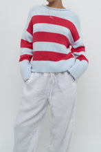 Load image into Gallery viewer, BANANA REPUBLIC x Baby Blue, Pink Cotton Striped Cotton Chunky Sweater (XS-L)