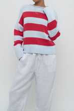 Load image into Gallery viewer, BANANA REPUBLIC x Baby Blue, Pink Cotton Striped Cotton Chunky Sweater (XS-L)
