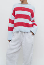 Load image into Gallery viewer, BANANA REPUBLIC x Baby Blue, Pink Cotton Striped Cotton Chunky Sweater (XS-L)