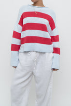 Load image into Gallery viewer, BANANA REPUBLIC x Baby Blue, Pink Cotton Striped Cotton Chunky Sweater (XS-L)
