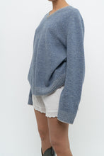 Load image into Gallery viewer, Vintage x Made in Hong Kong x CLUB MONACO Blue Wool Oversized Sweater (XS-XL)