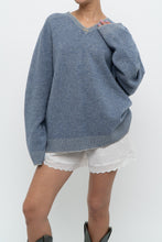 Load image into Gallery viewer, Vintage x Made in Hong Kong x CLUB MONACO Blue Wool Oversized Sweater (XS-XL)