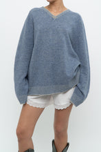 Load image into Gallery viewer, Vintage x Made in Hong Kong x CLUB MONACO Blue Wool Oversized Sweater (XS-XL)