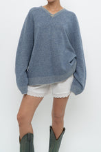 Load image into Gallery viewer, Vintage x Made in Hong Kong x CLUB MONACO Blue Wool Oversized Sweater (XS-XL)