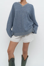 Load image into Gallery viewer, Vintage x Made in Hong Kong x CLUB MONACO Blue Wool Oversized Sweater (XS-XL)