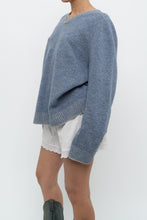 Load image into Gallery viewer, Vintage x Made in Hong Kong x CLUB MONACO Blue Wool Oversized Sweater (XS-XL)
