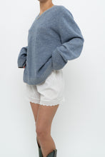 Load image into Gallery viewer, Vintage x Made in Hong Kong x CLUB MONACO Blue Wool Oversized Sweater (XS-XL)