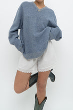 Load image into Gallery viewer, Vintage x Made in Hong Kong x CLUB MONACO Blue Wool Oversized Sweater (XS-XL)