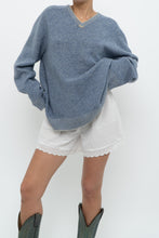 Load image into Gallery viewer, Vintage x Made in Hong Kong x CLUB MONACO Blue Wool Oversized Sweater (XS-XL)