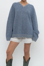 Load image into Gallery viewer, Vintage x Made in Hong Kong x CLUB MONACO Blue Wool Oversized Sweater (XS-XL)