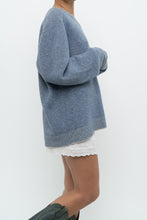 Load image into Gallery viewer, Vintage x Made in Hong Kong x CLUB MONACO Blue Wool Oversized Sweater (XS-XL)