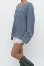 Load image into Gallery viewer, Vintage x Made in Hong Kong x CLUB MONACO Blue Wool Oversized Sweater (XS-XL)