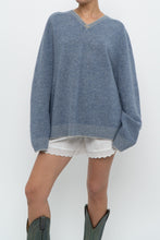Load image into Gallery viewer, Vintage x Made in Hong Kong x CLUB MONACO Blue Wool Oversized Sweater (XS-XL)