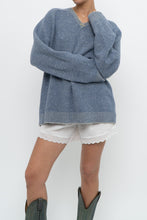 Load image into Gallery viewer, Vintage x Made in Hong Kong x CLUB MONACO Blue Wool Oversized Sweater (XS-XL)
