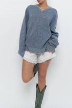 Load image into Gallery viewer, Vintage x Made in Hong Kong x CLUB MONACO Blue Wool Oversized Sweater (XS-XL)
