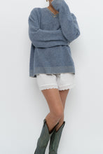 Load image into Gallery viewer, Vintage x Made in Hong Kong x CLUB MONACO Blue Wool Oversized Sweater (XS-XL)