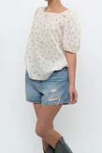 Load image into Gallery viewer, Modern x Cream, Yellow Floral Pointelle Top (S-L)